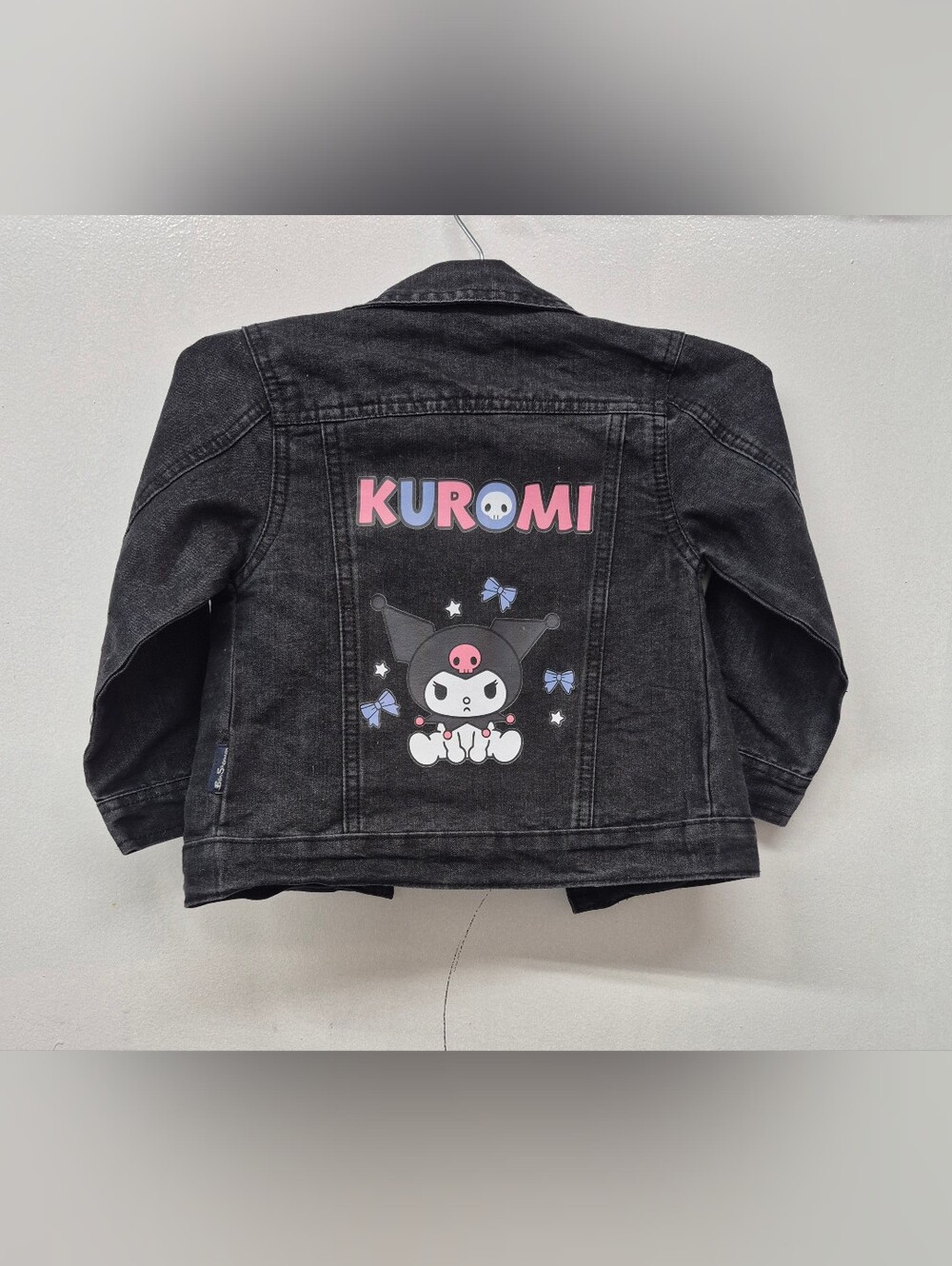 🌼5/$20 Ben Sherman Kuromi Graphic Black Jean Jacket Size 3T Custom design Added
